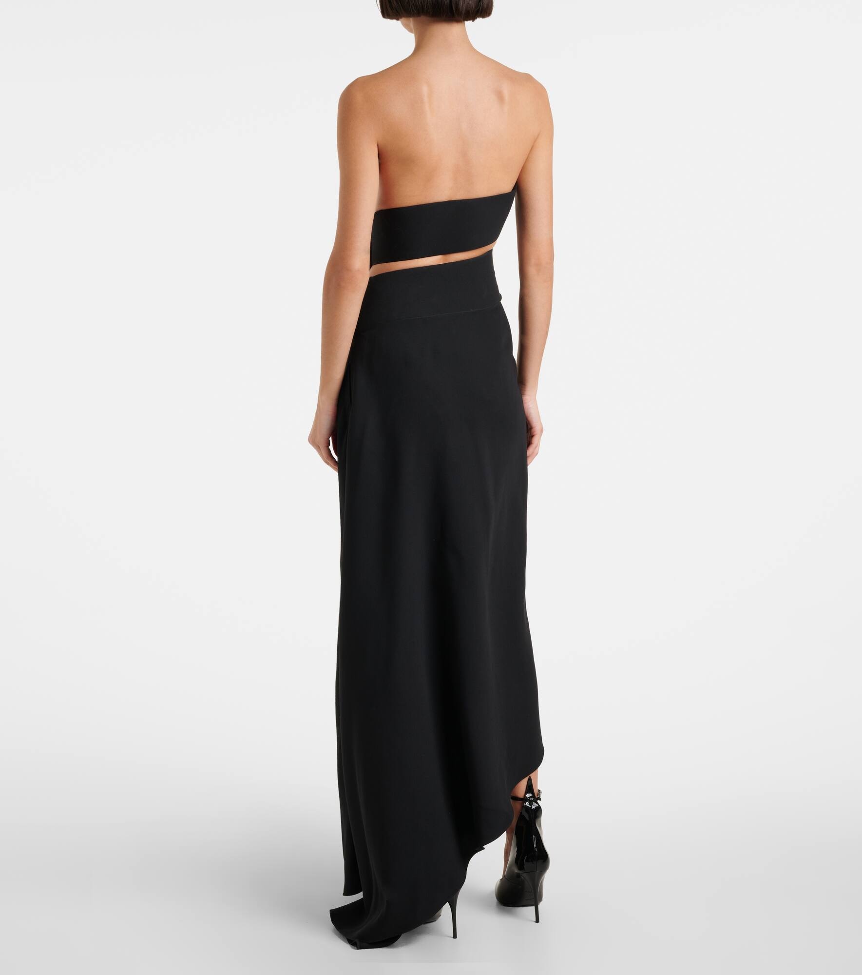 Spiral silk and wool midi dress - 3