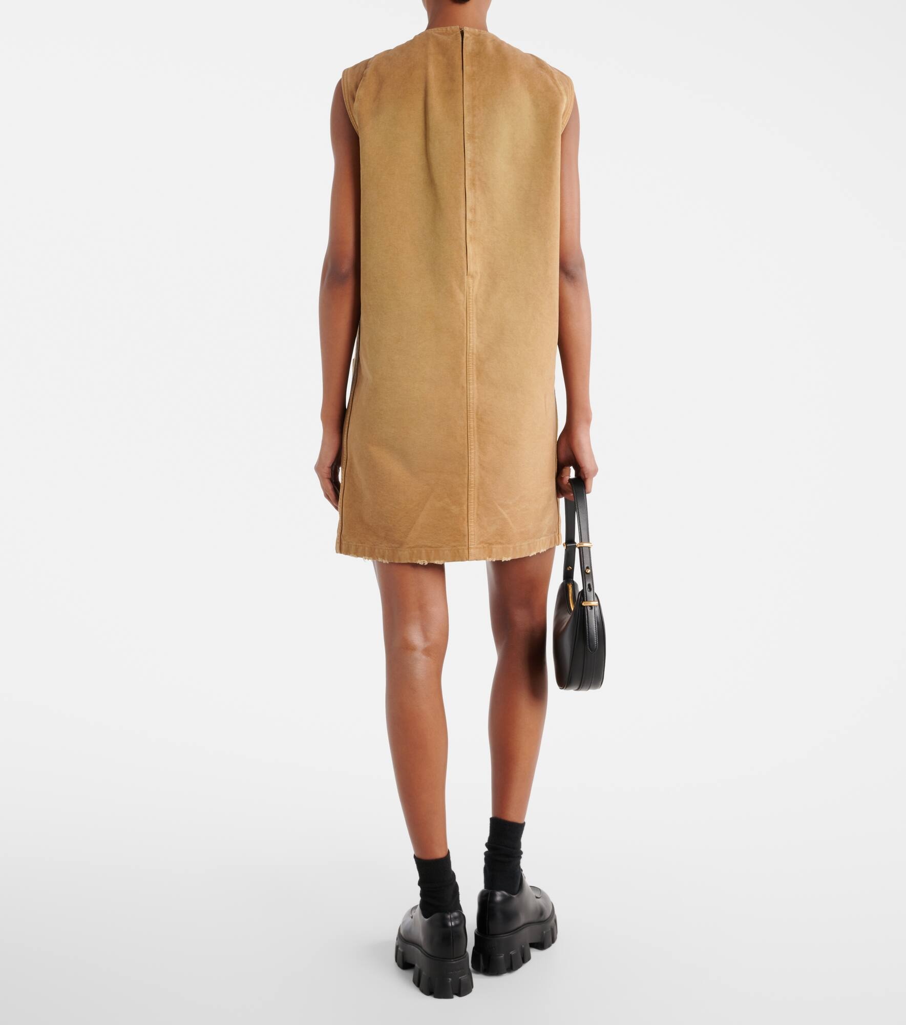 Cotton canvas shift dress - 3