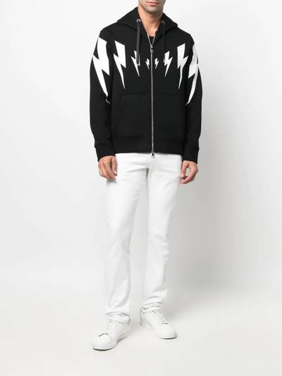 Neil Barrett Thunderbolt-print hoodie outlook