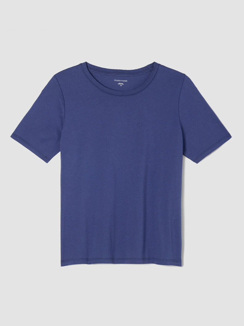 Organic Pima Cotton Jersey Round Neck Tee 1