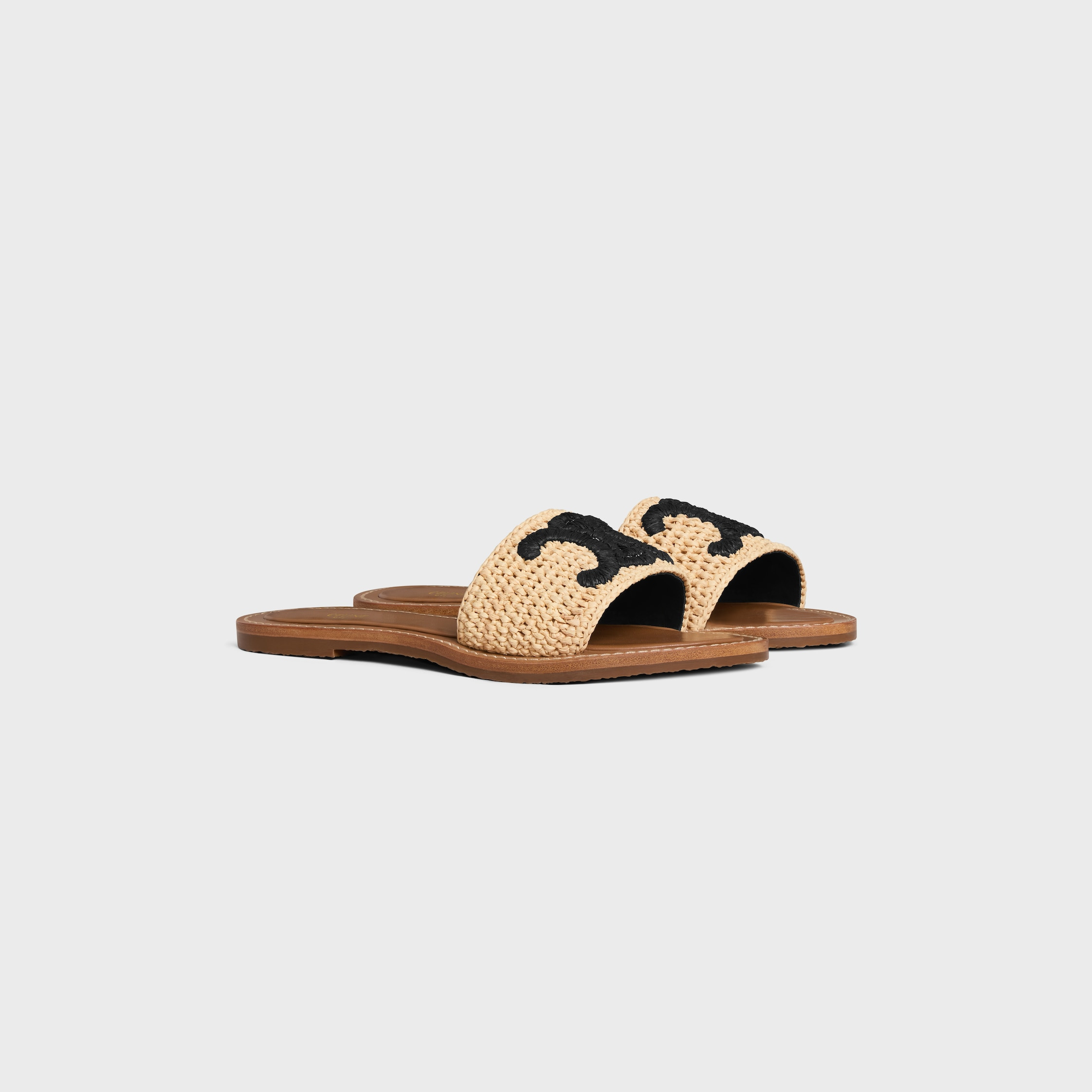 CELINE LYMPIA MULE IN RAFFIA - 2