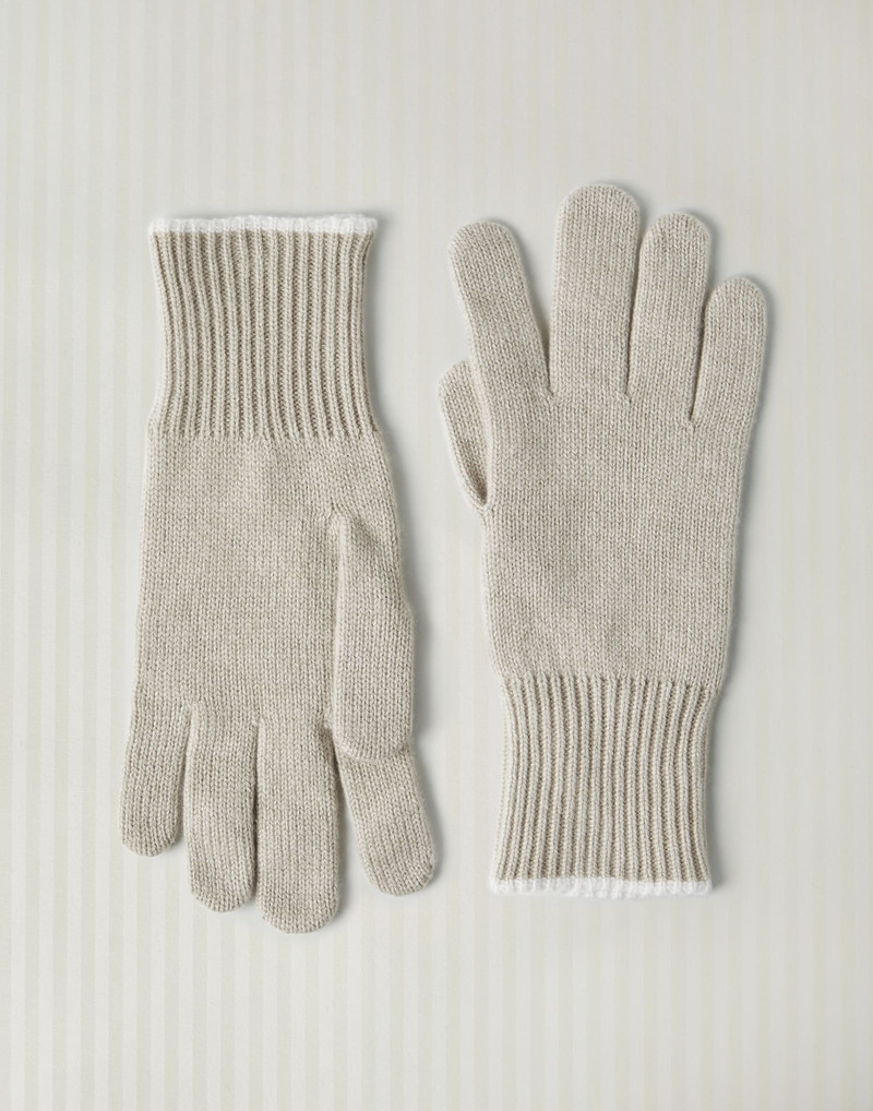 Cashmere knit gloves 1