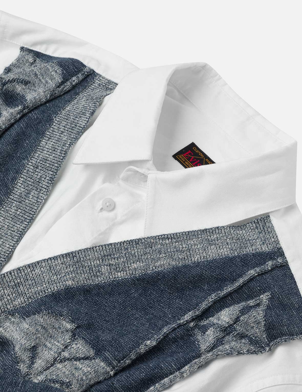 2-in-1 Seagull and Kamon Embroidery Relax Fit Shirt - 6