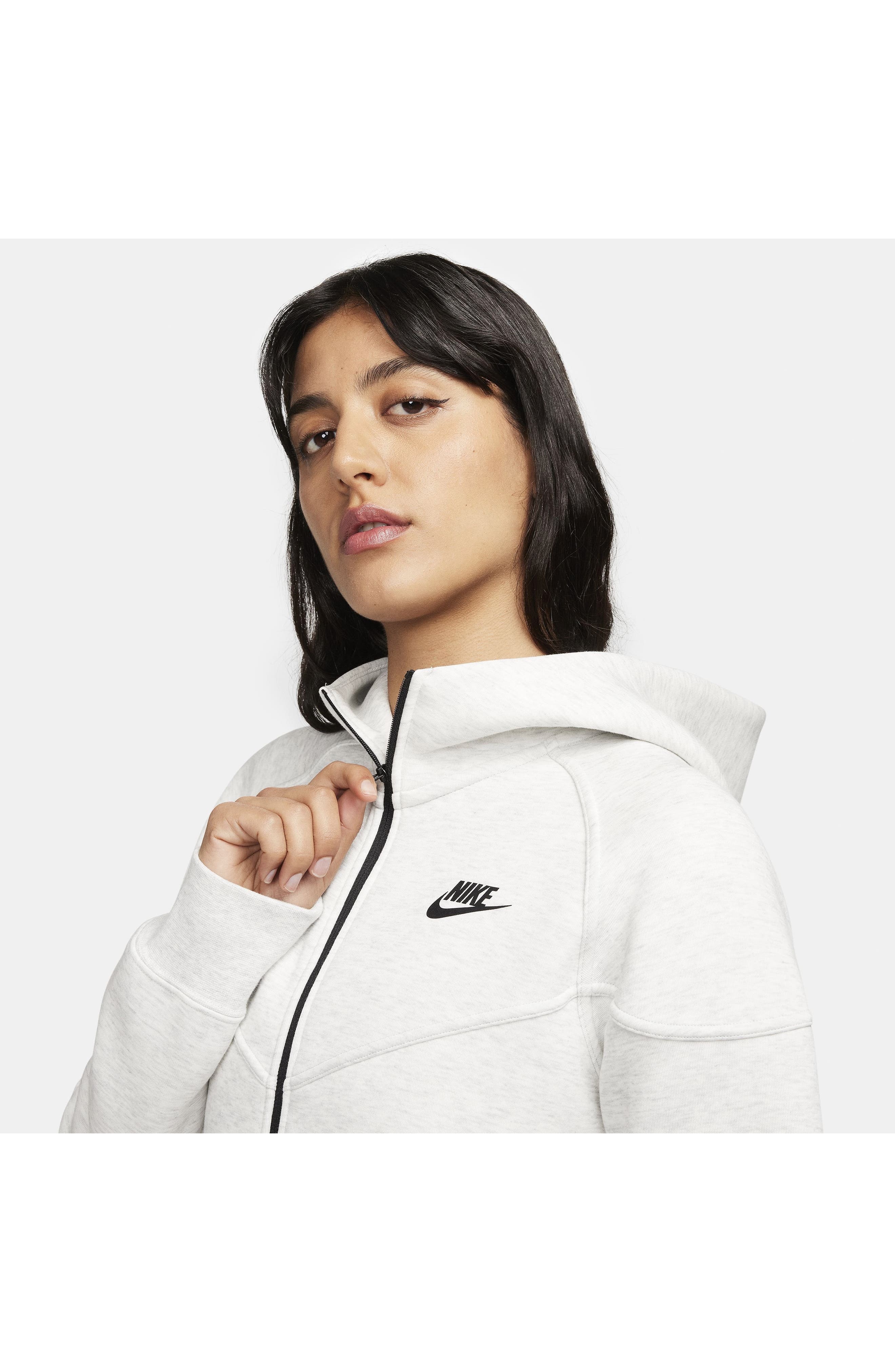 Nike Sportswear Tech Fleece Windrunner Zip Hoodie in Light Grey/Heather/Black at Nordstrom - 8