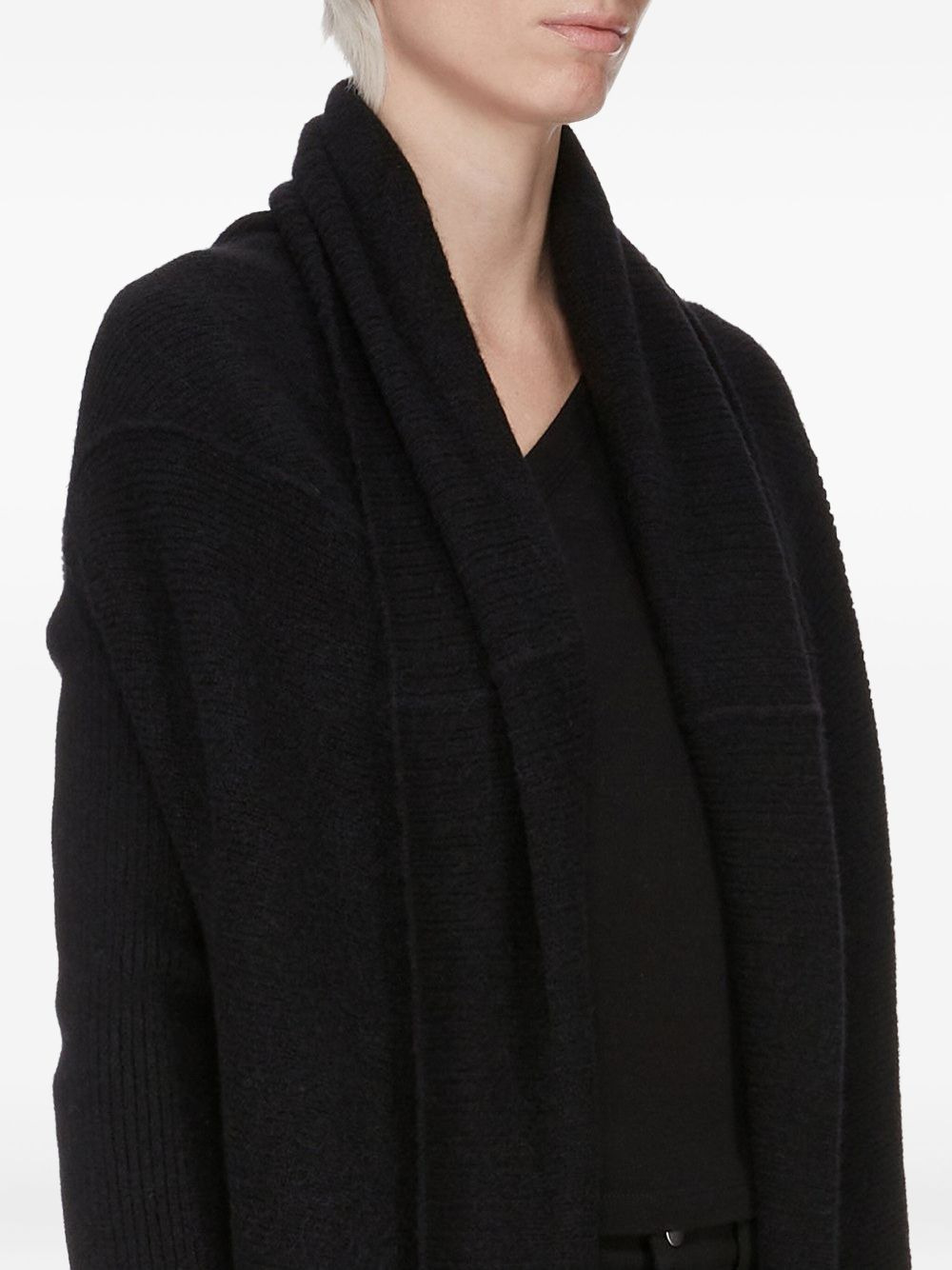 ribbed-knit long cardigan - 5