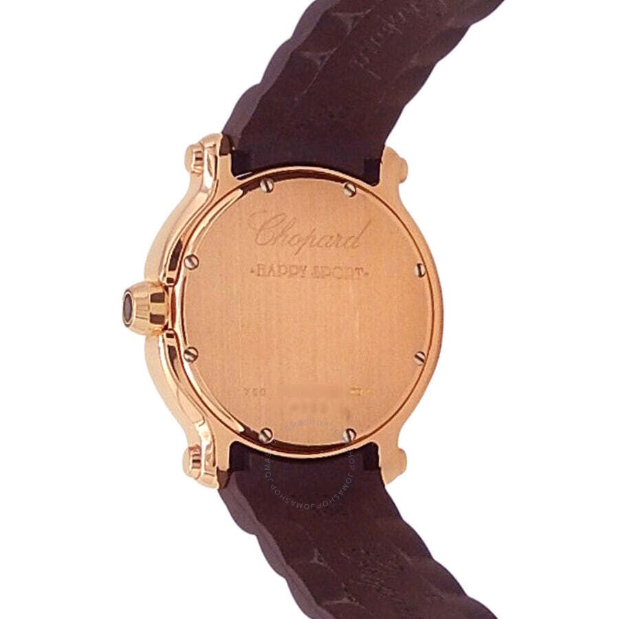 Pre-owned Chopard Happy Sport Ed.2 Brown with 7 floating diamonds Dial Ladies Watch 277471-5012 - 5