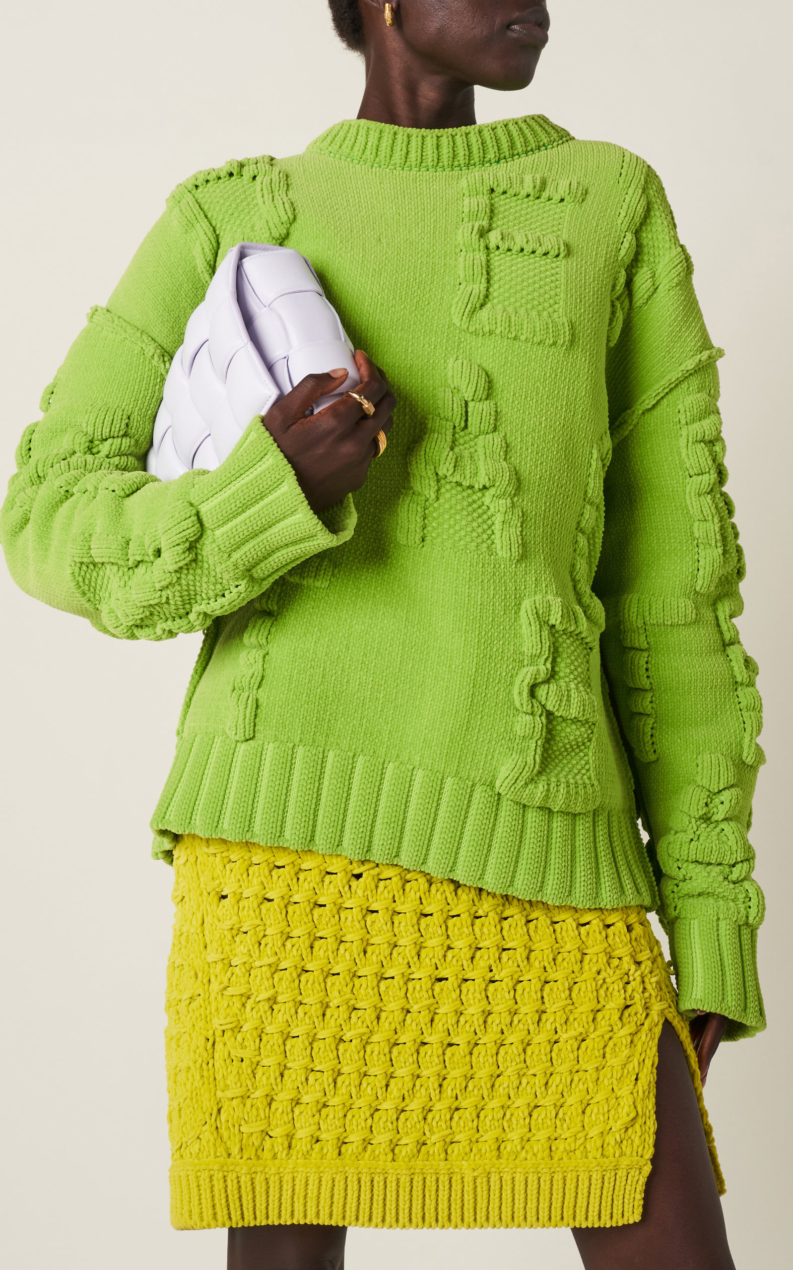 Logo-Knit Chenille Sweater green - 2