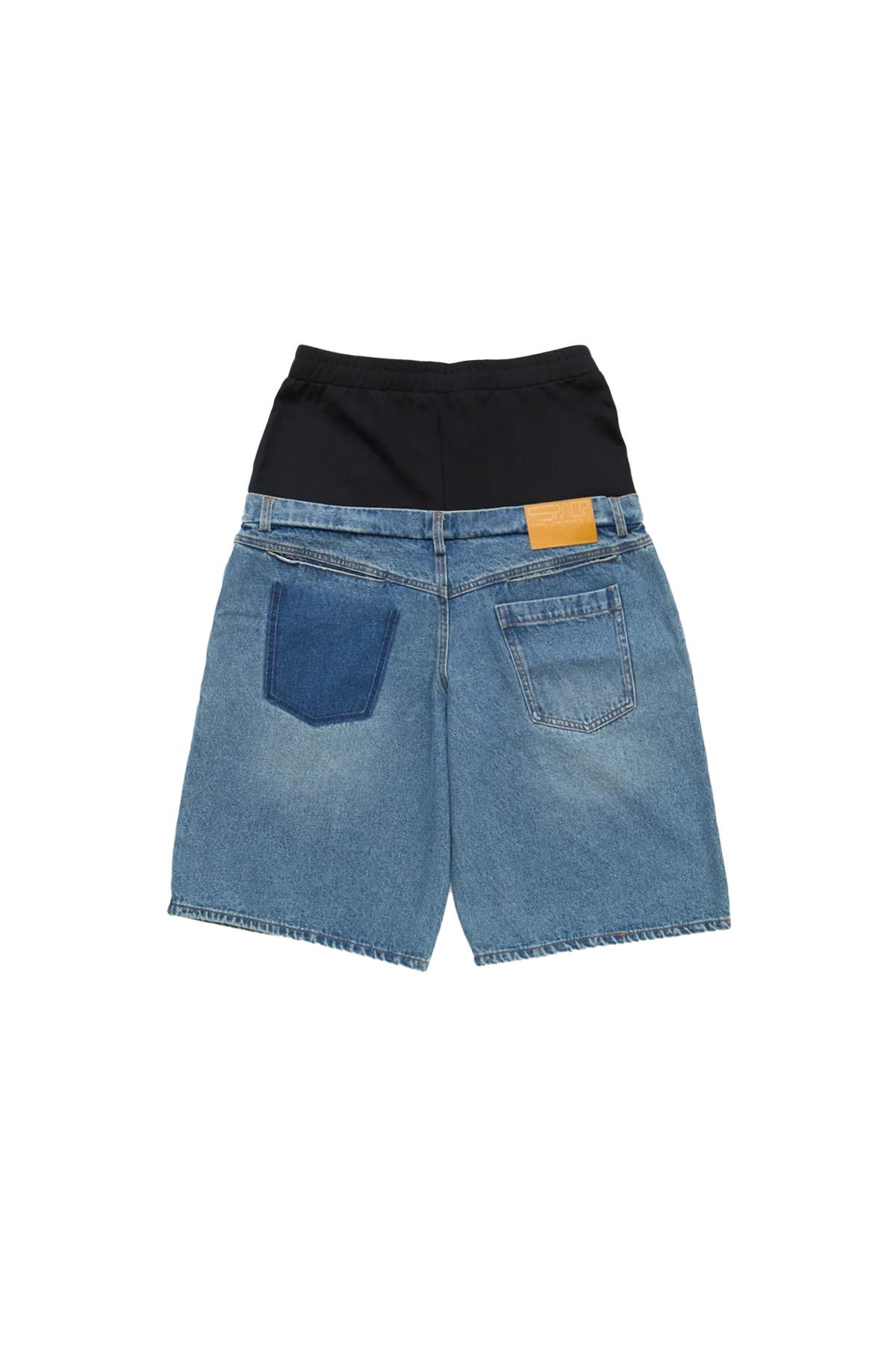 Spencer Badu Dropped Denim Shorts Blue - 2