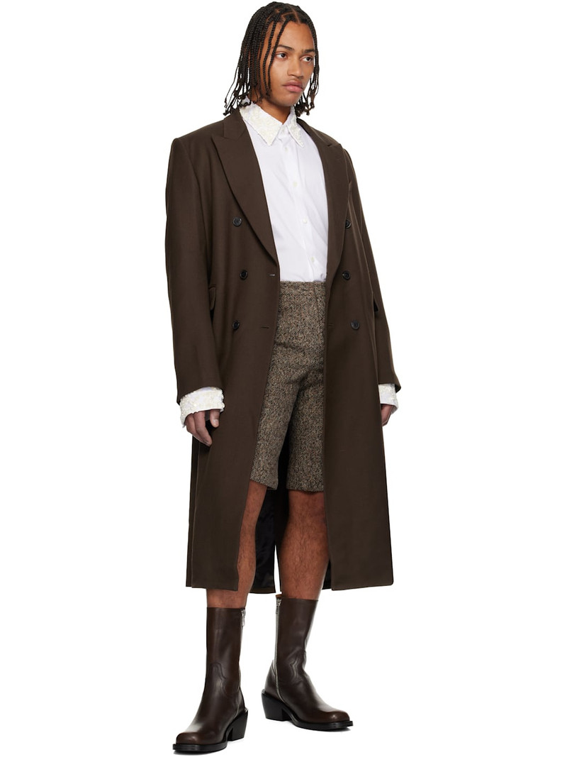 Dries Van Noten Brown Wool Coat outlook