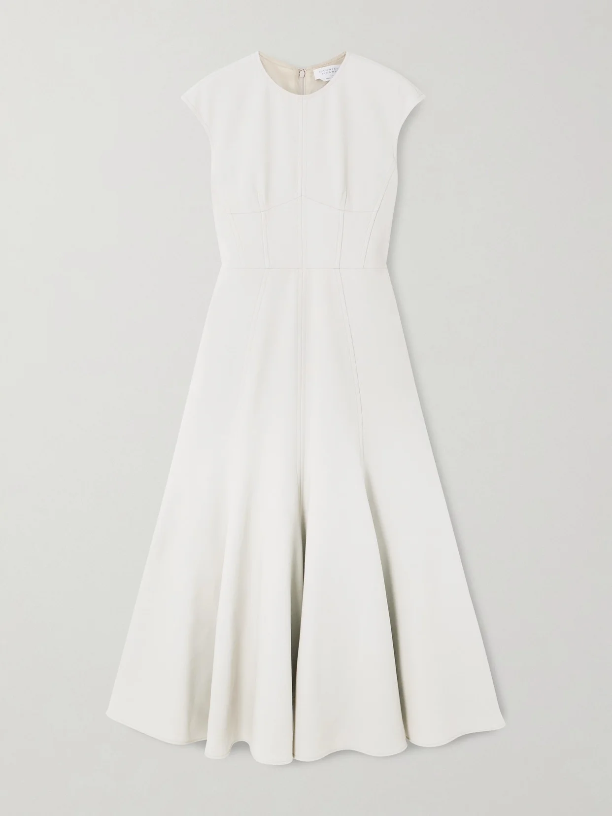 Crowther Pleated Wool Midi Dress - 1