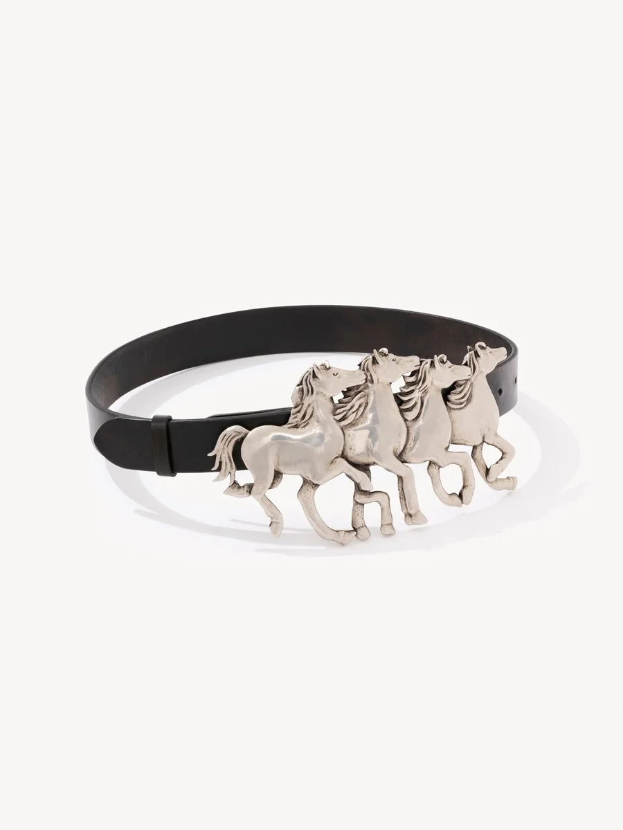 THE CHLOÉ RUNNING HORSES WIDE BELT - 1