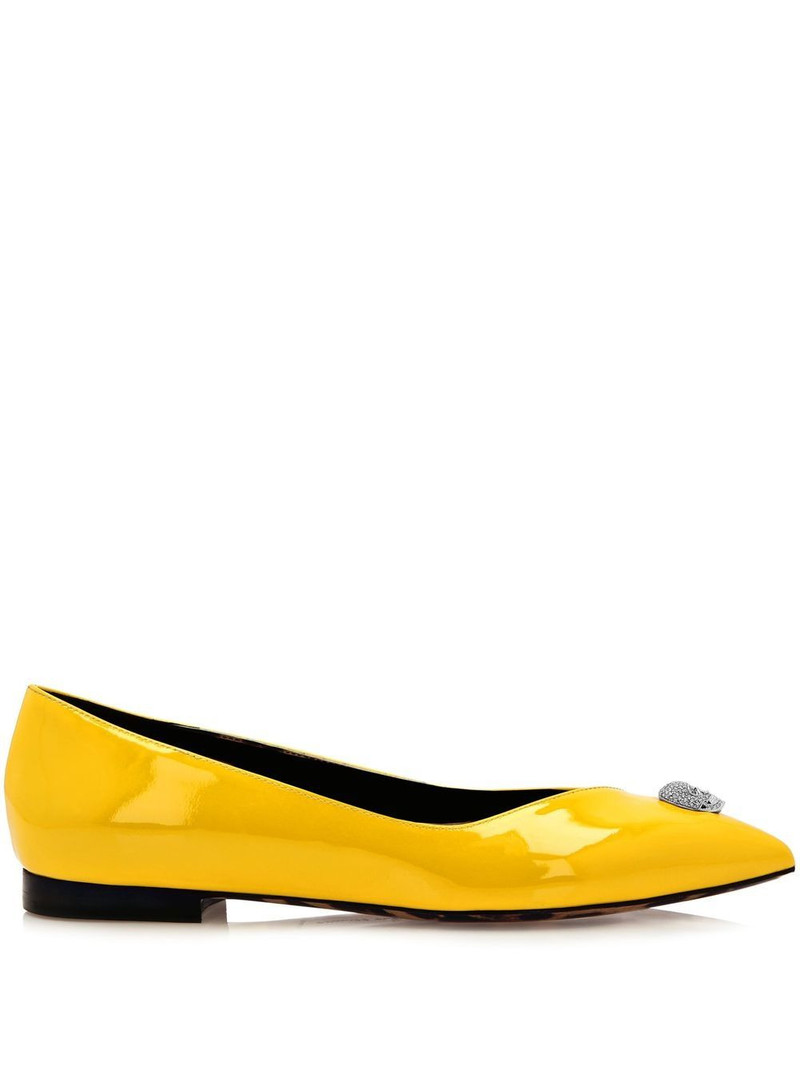Skull-charm ballet pumps 1