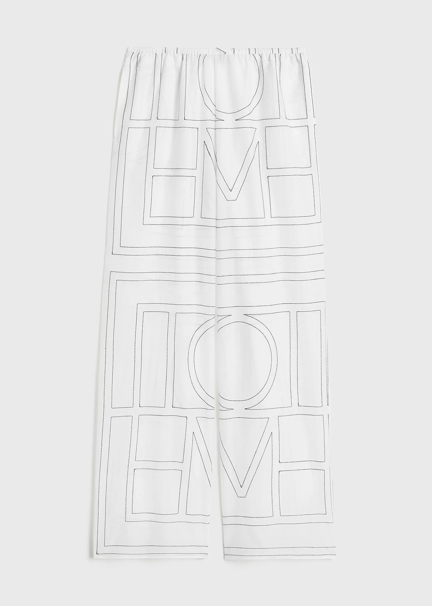 Monogram cotton pj bottoms white/black - 1