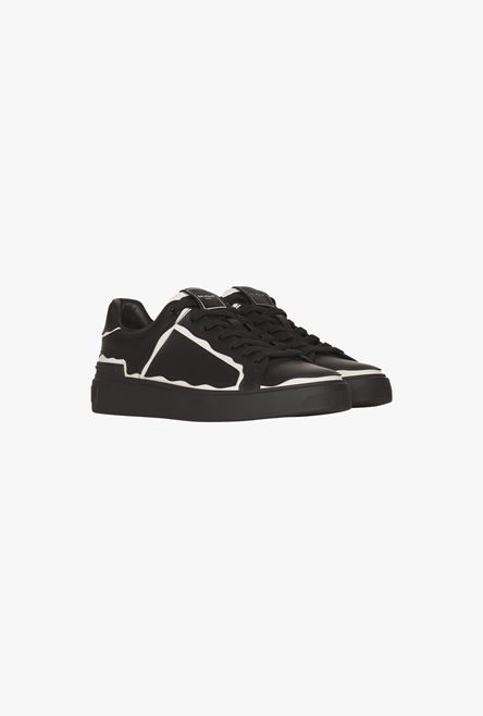 Black and silver leather B-Court sneakers - 2