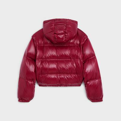 CELINE Cropped Triomphe down jacket in lightweight Nylon outlook