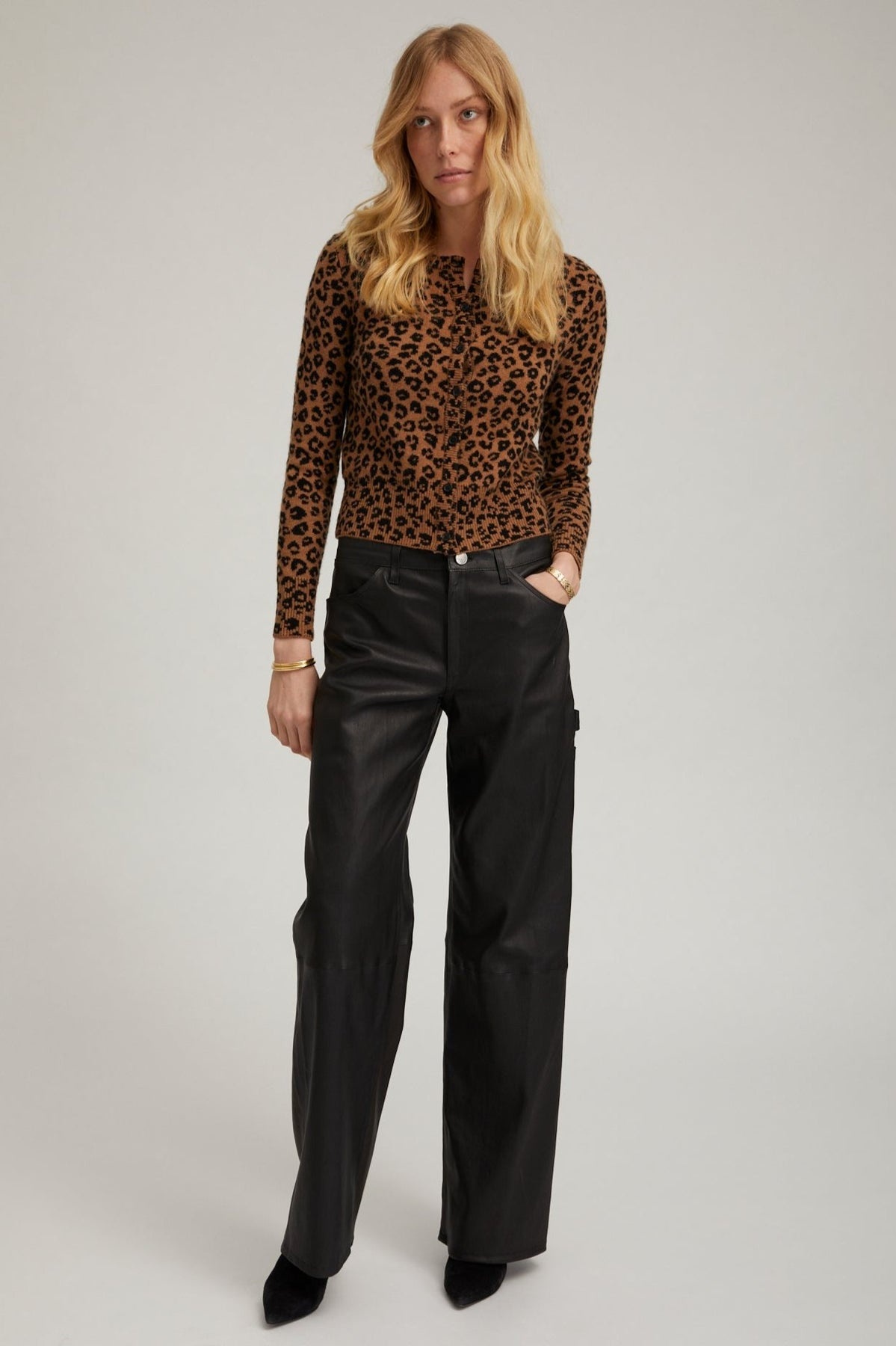 LEOPARD CASHMERE BABY CARDIGAN - 3