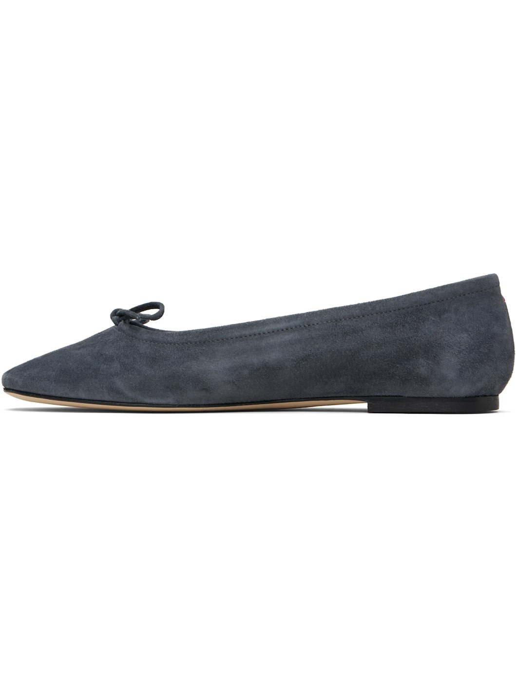 Gray Delfina Suede Ballerina Flats - 3