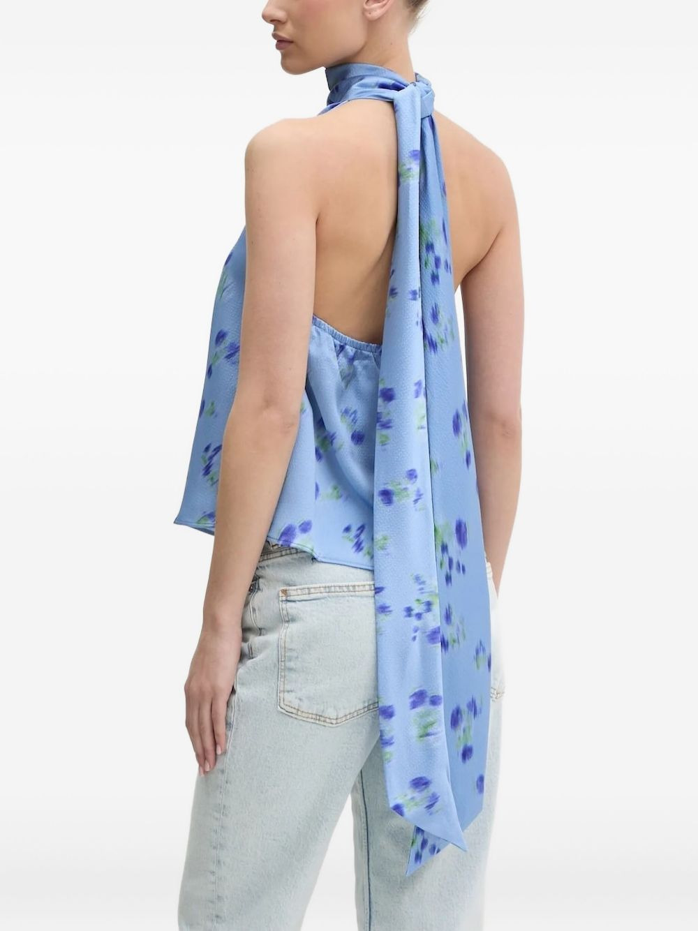 halter-neck floral-print top - 3