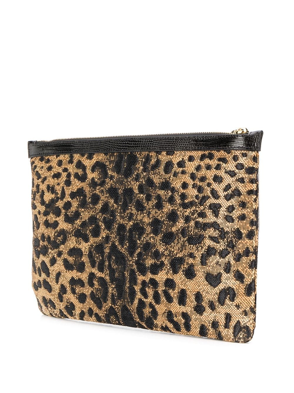 leopard print lurex pouch - 3