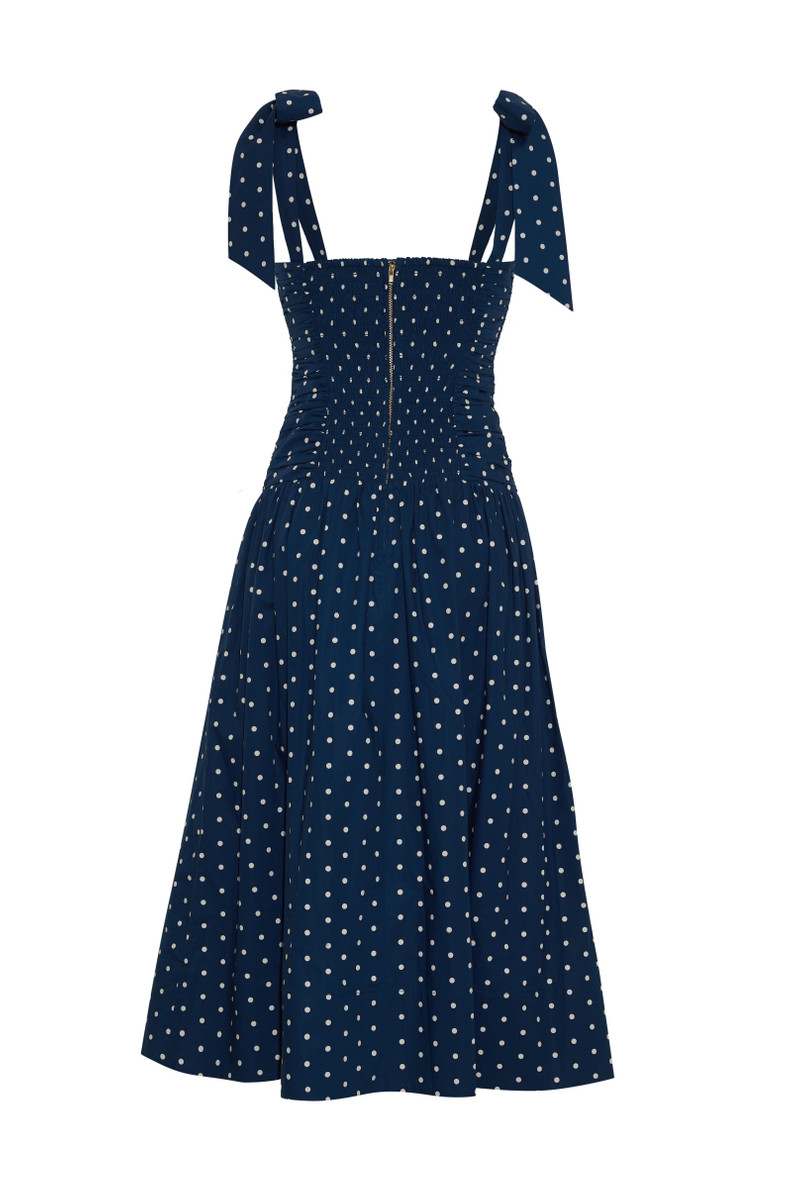 Rahi Midi Dress Ruched, Tied, and Dotted for Days 3