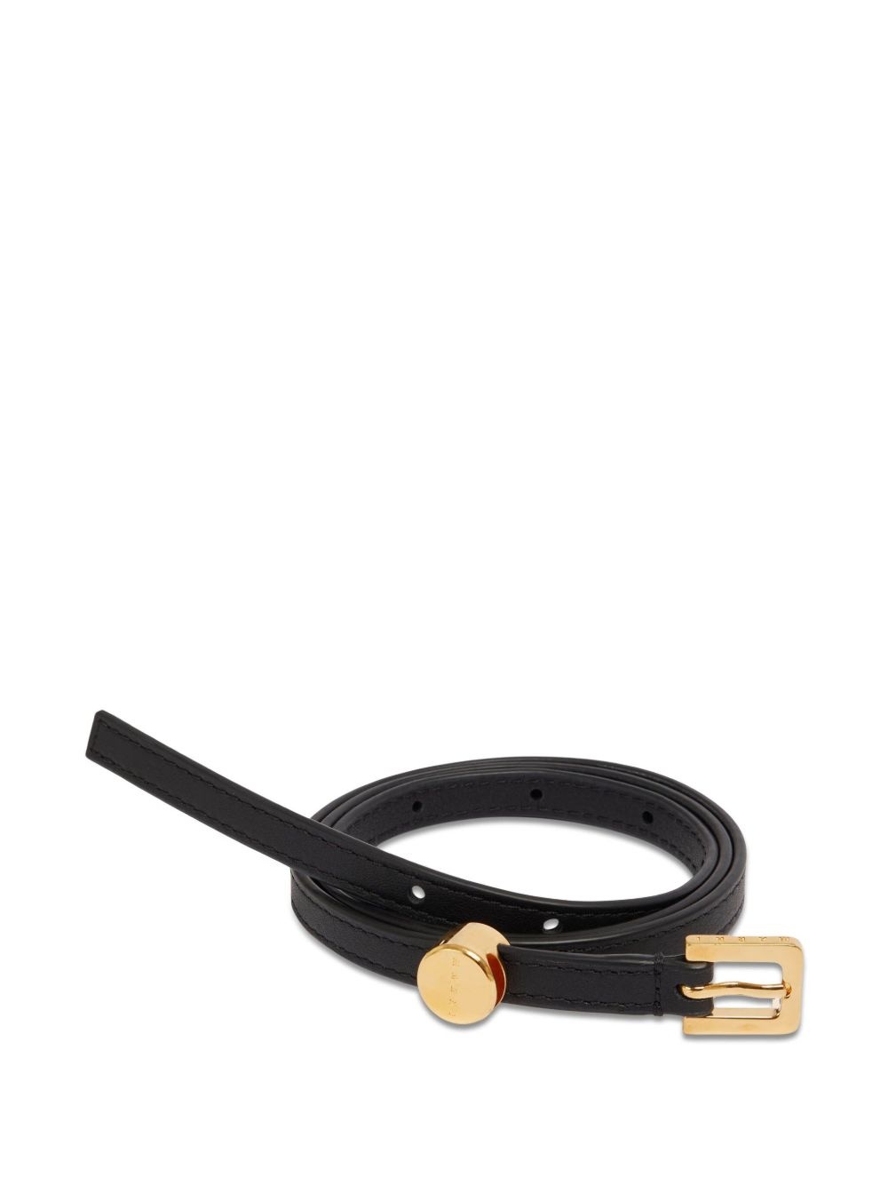 buckled leather belt - 3