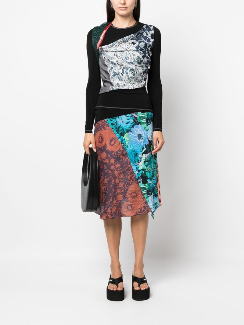 Marine Serre layered long-sleeve T-shirt outlook