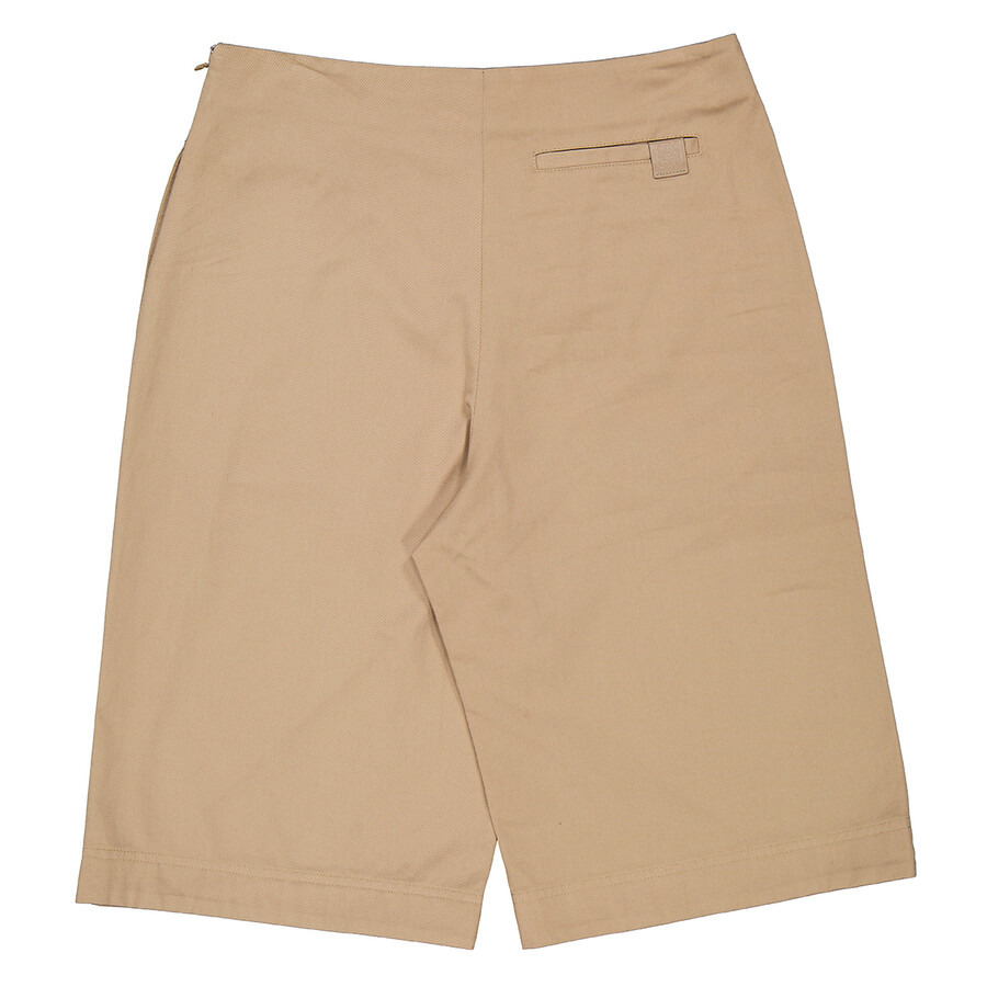 Loewe Logo Patch Pleated Cotton Shorts - 7