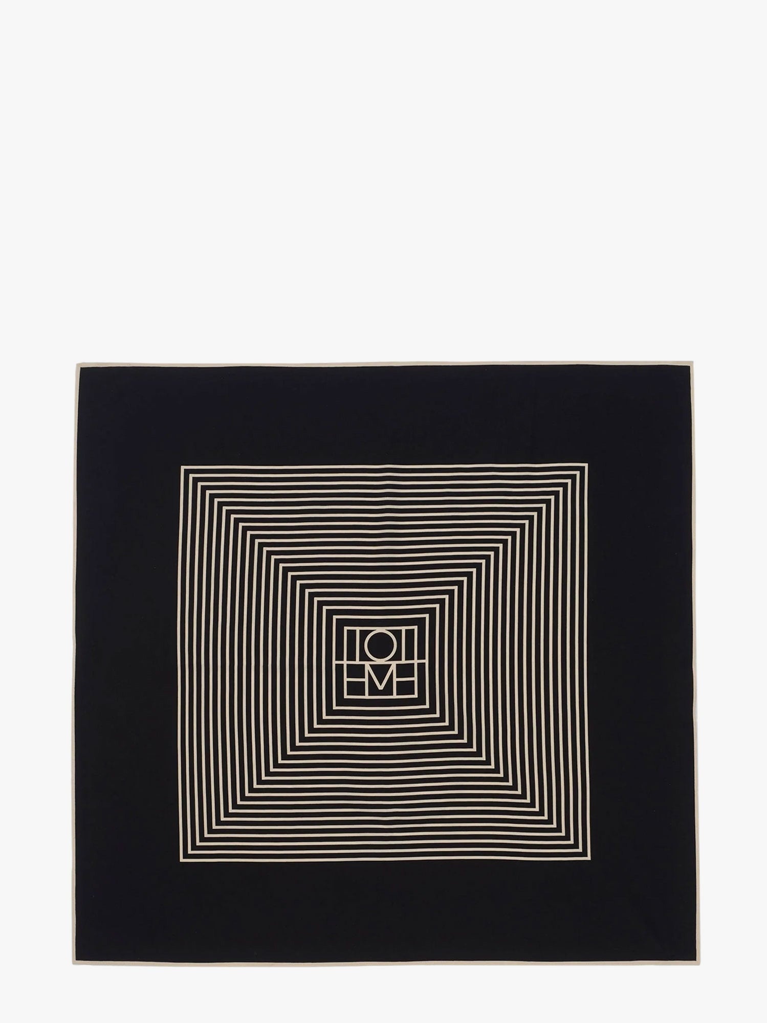 Toteme Silk Foulard With Centered Monogram Print - 1