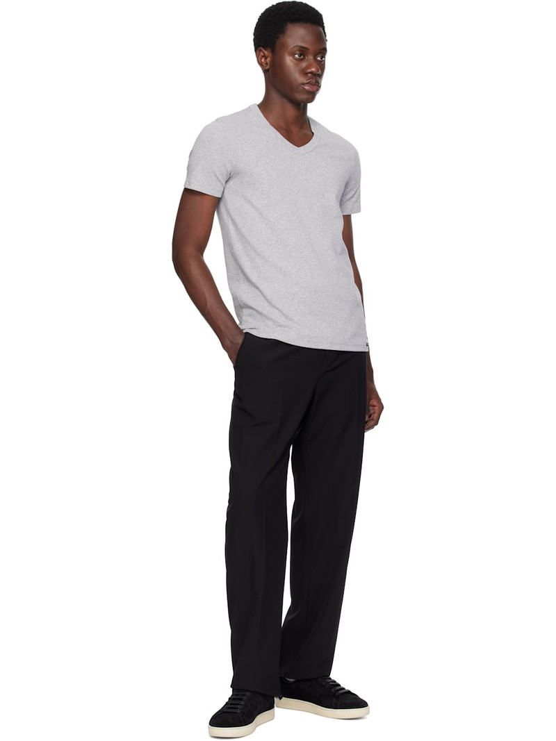 TOM FORD Gray Cotton Stretch Jersey T-shirt outlook