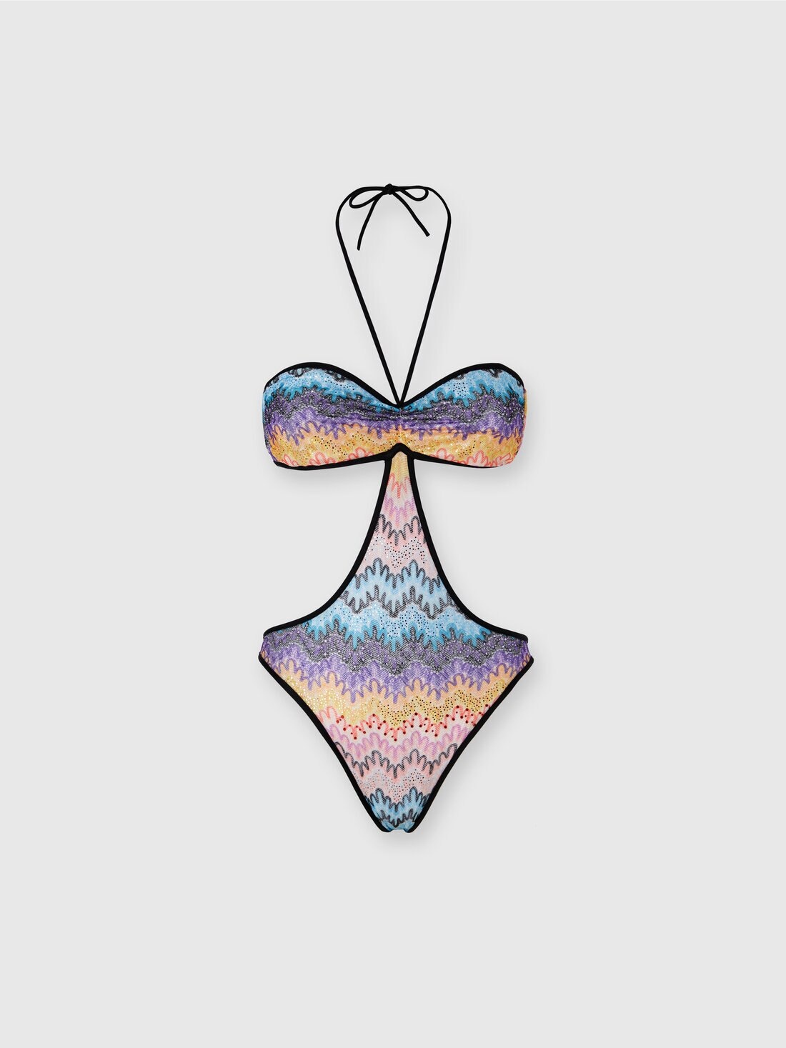 Bandeau trikini with double ties - 1
