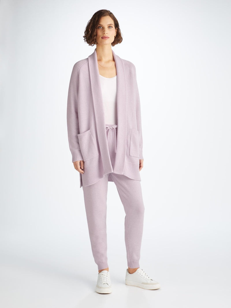 Derek Rose Women's Cardigan Nina Cashmere Lilac outlook