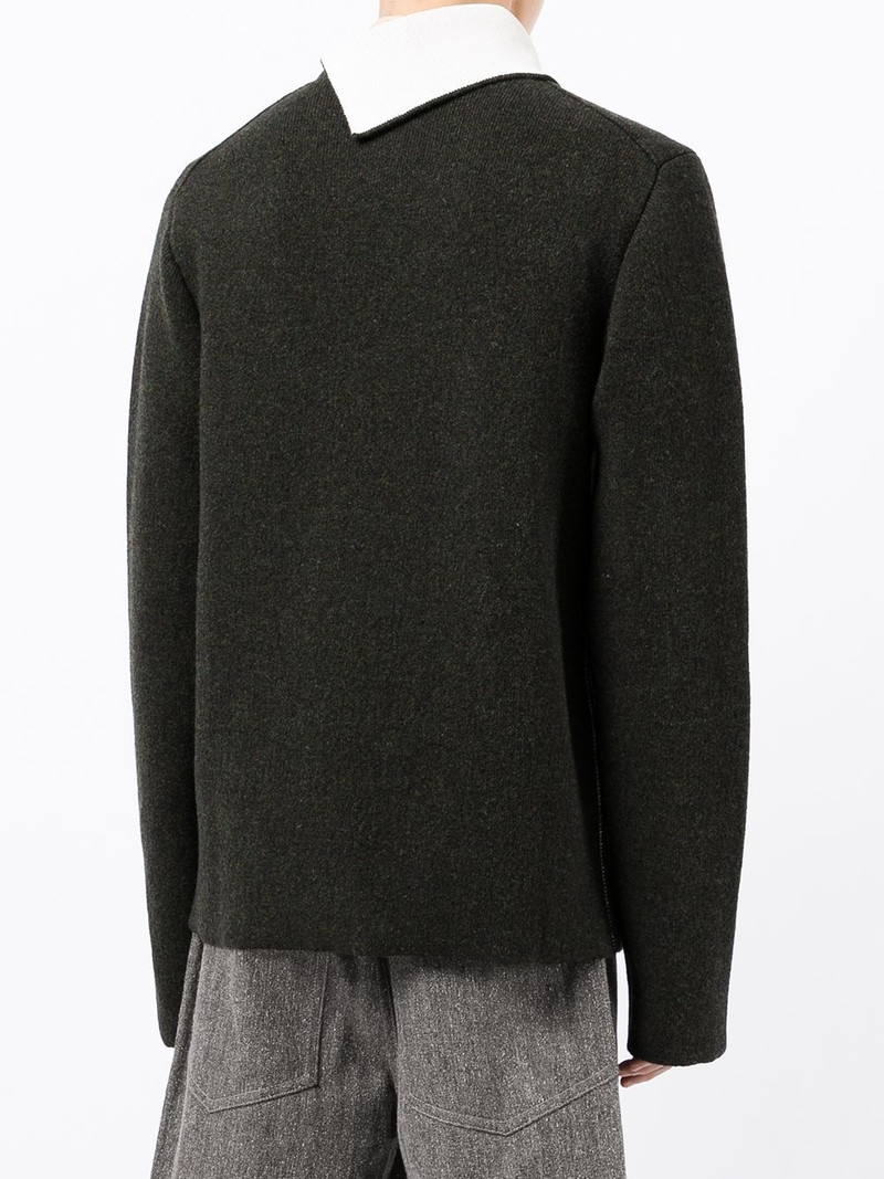 contrasting-collar jumper 4