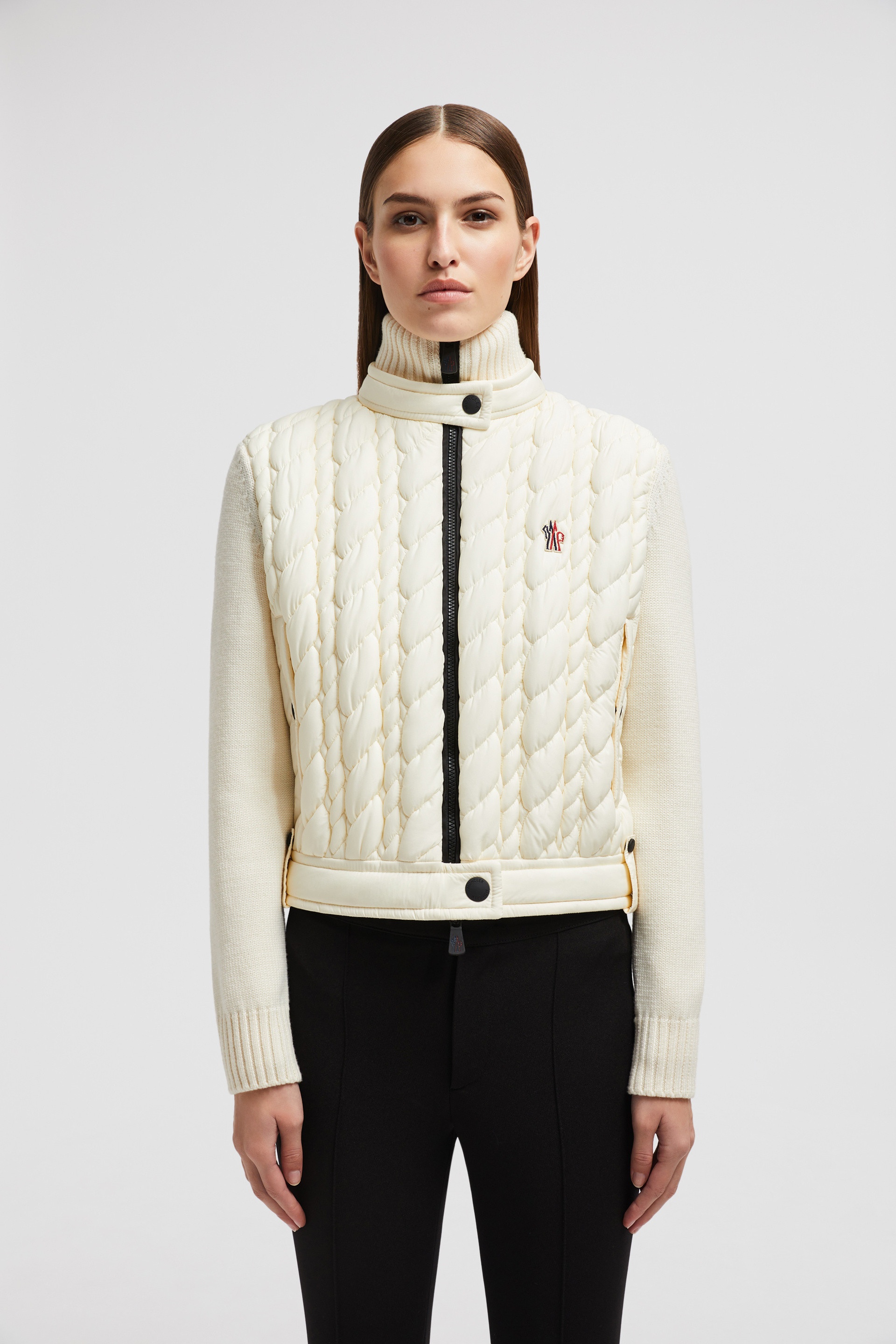 Padded Wool Zip-Up Cardigan - 3