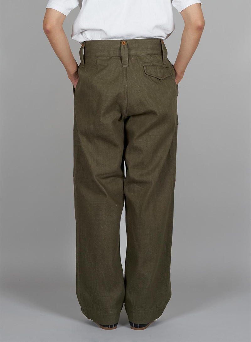 British Army Pant Loose Denim in Green 4