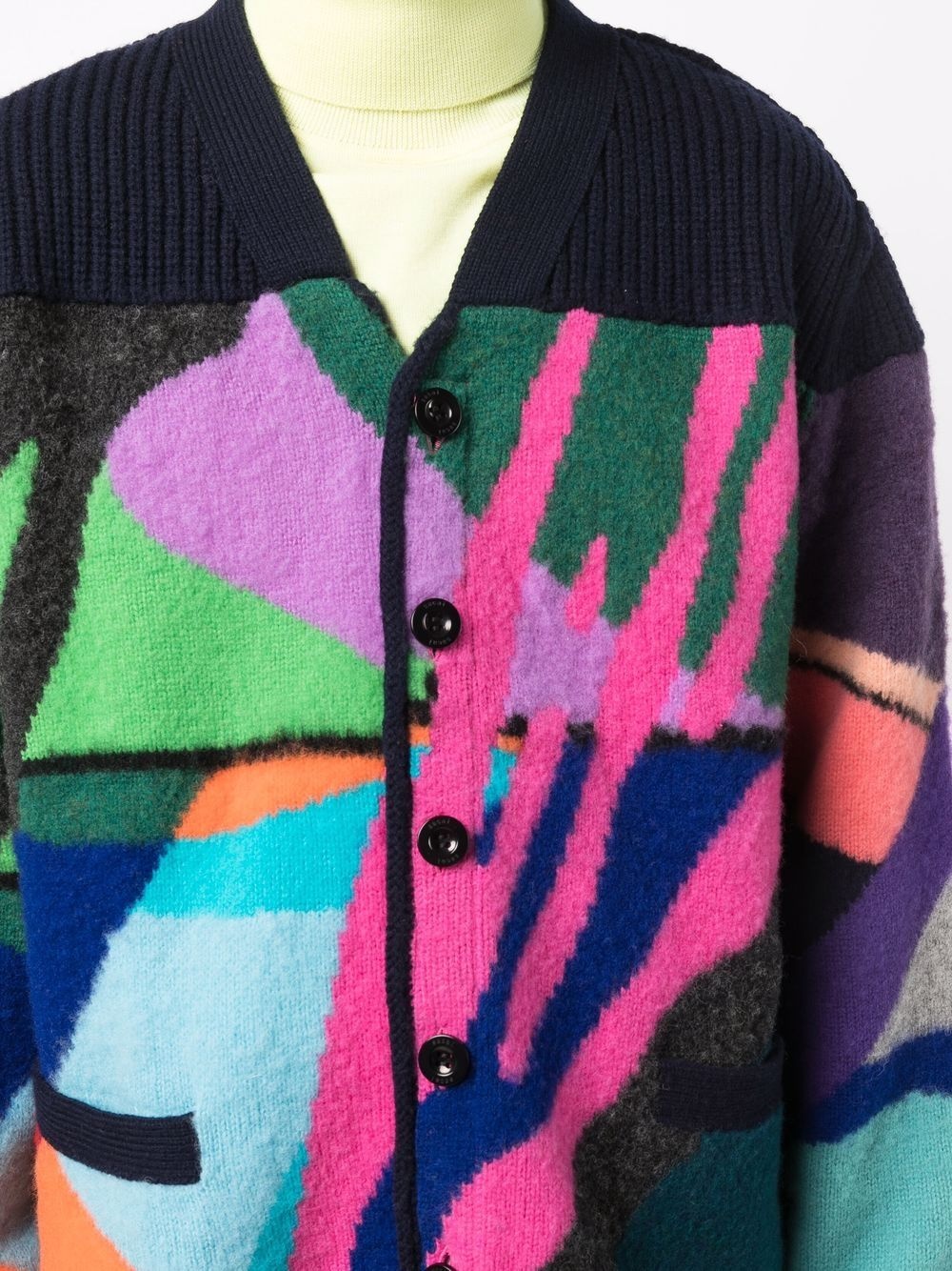 x Kaws jacquard-knit cardigan - 5