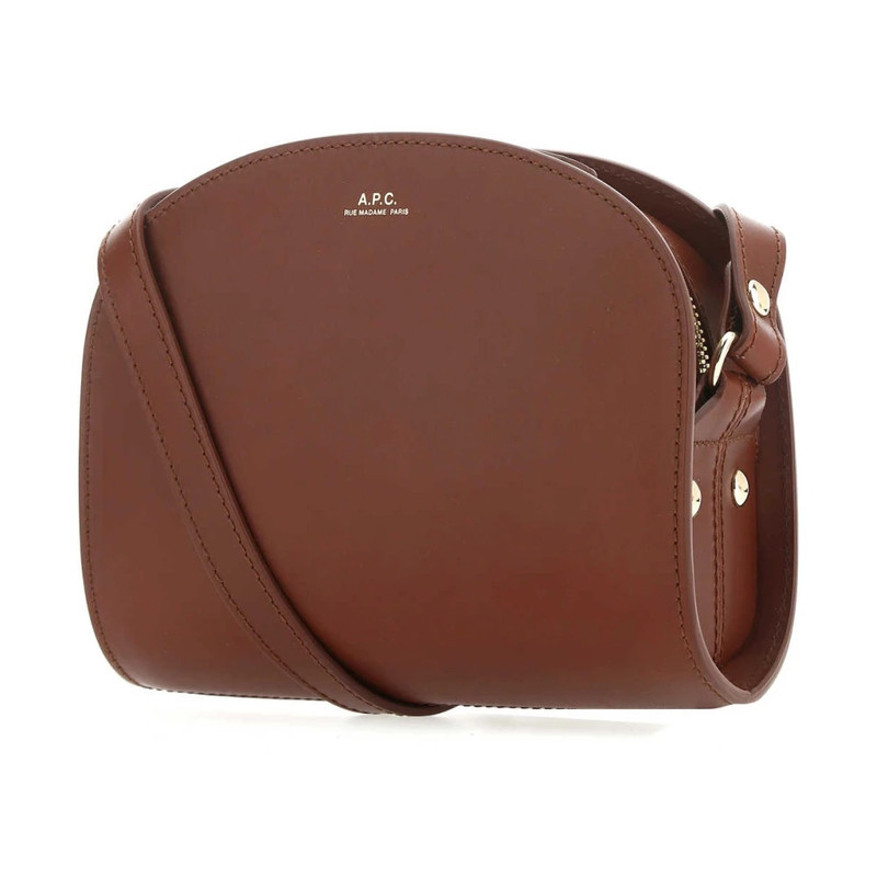 A.P.C. CARAMEL LEATHER CROSSBODY SHOULDER BAG outlook