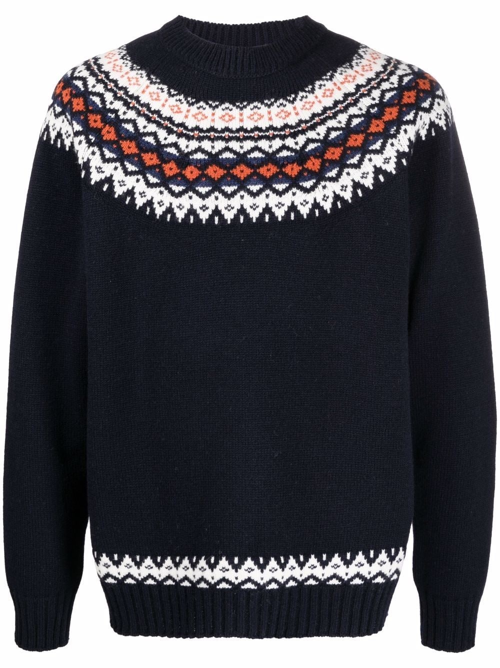 fair isle intarsia-knit crew-neck jumper - 1