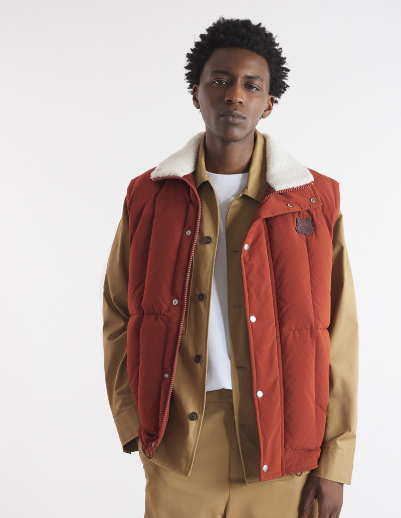 FLEECE COLLAR SLEEVELESS PUFFER 3