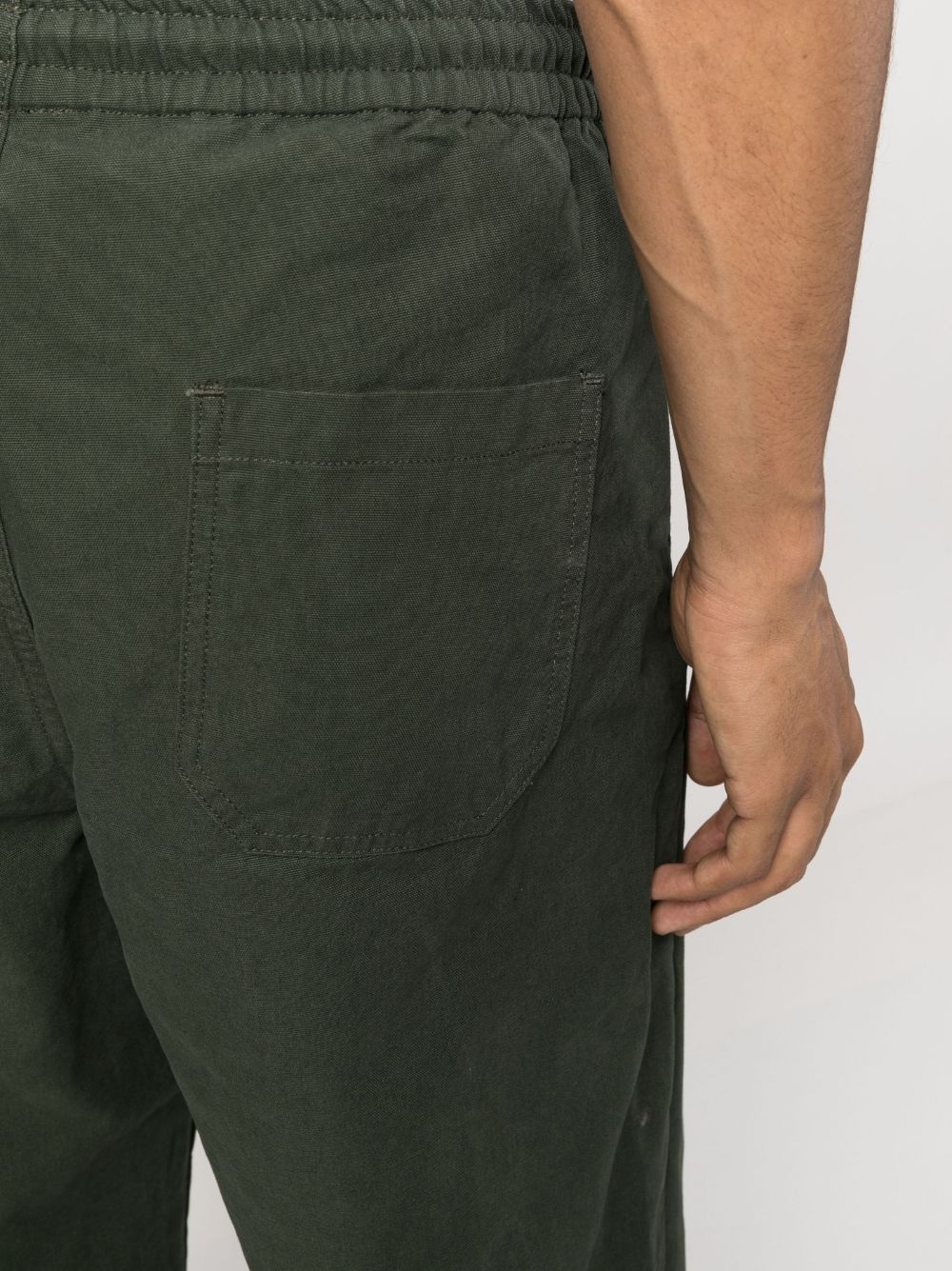 drawstring cotton track pants - 5