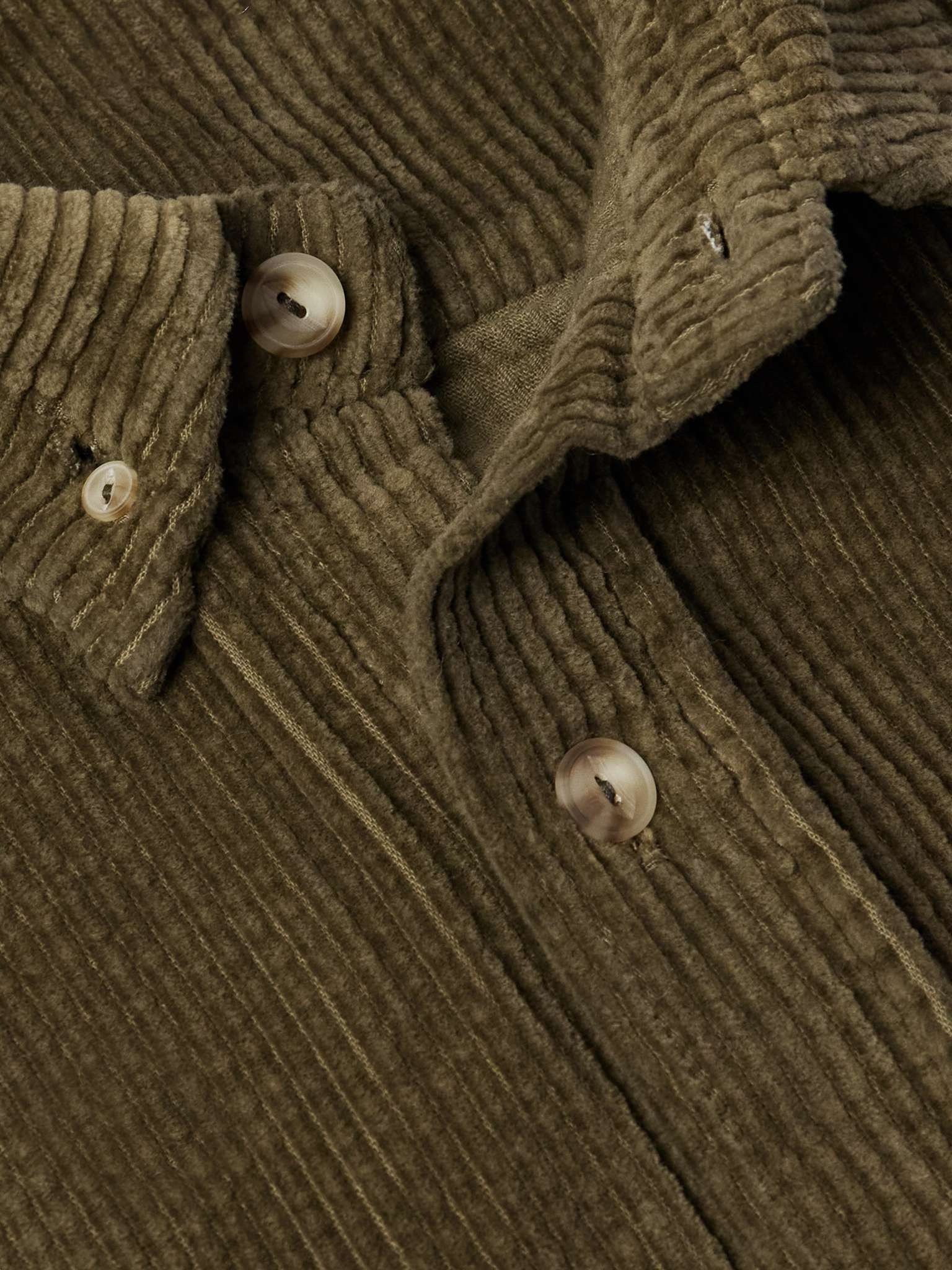 Button-Down Collar Cotton-Corduroy Shirt - 5