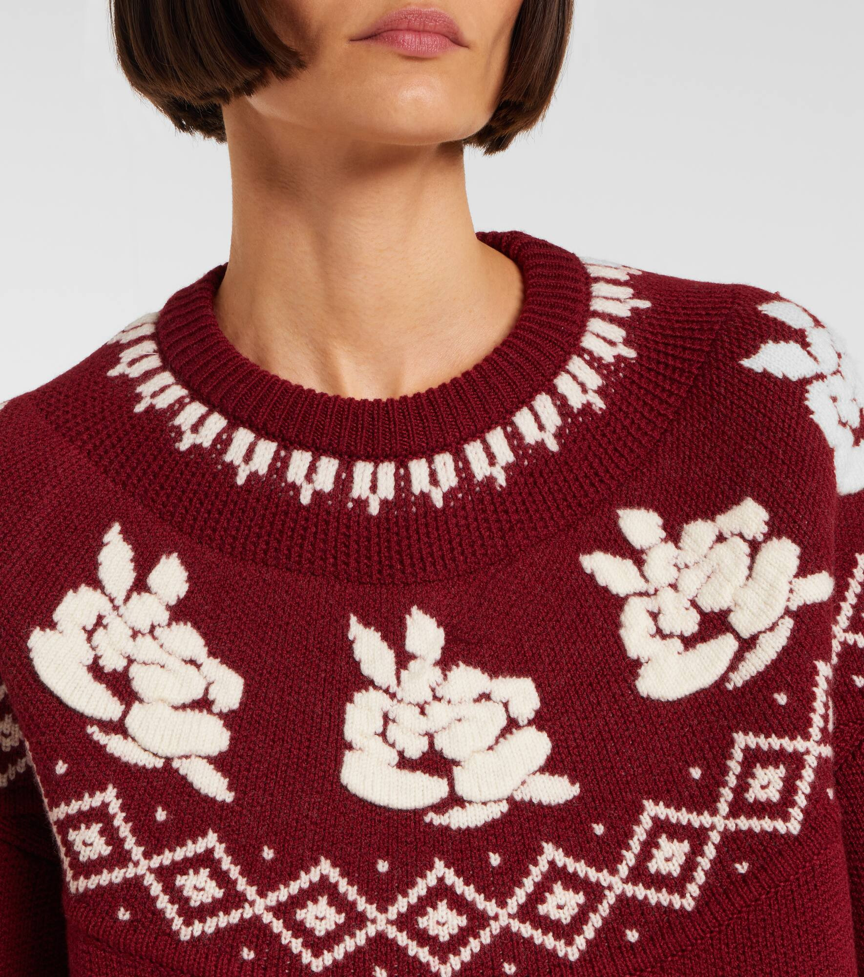 Patterned wool sweater - 4