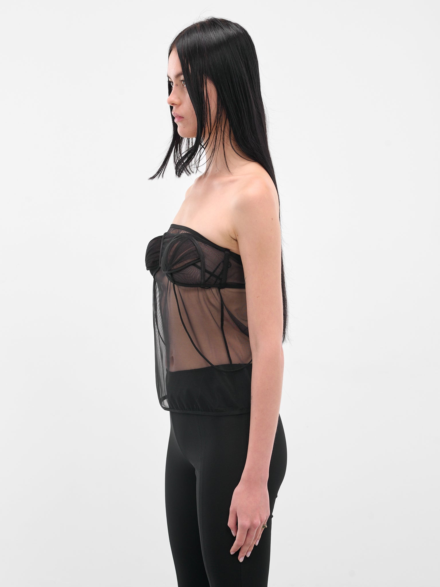 Upside-Down Pleated Bra Top - 2