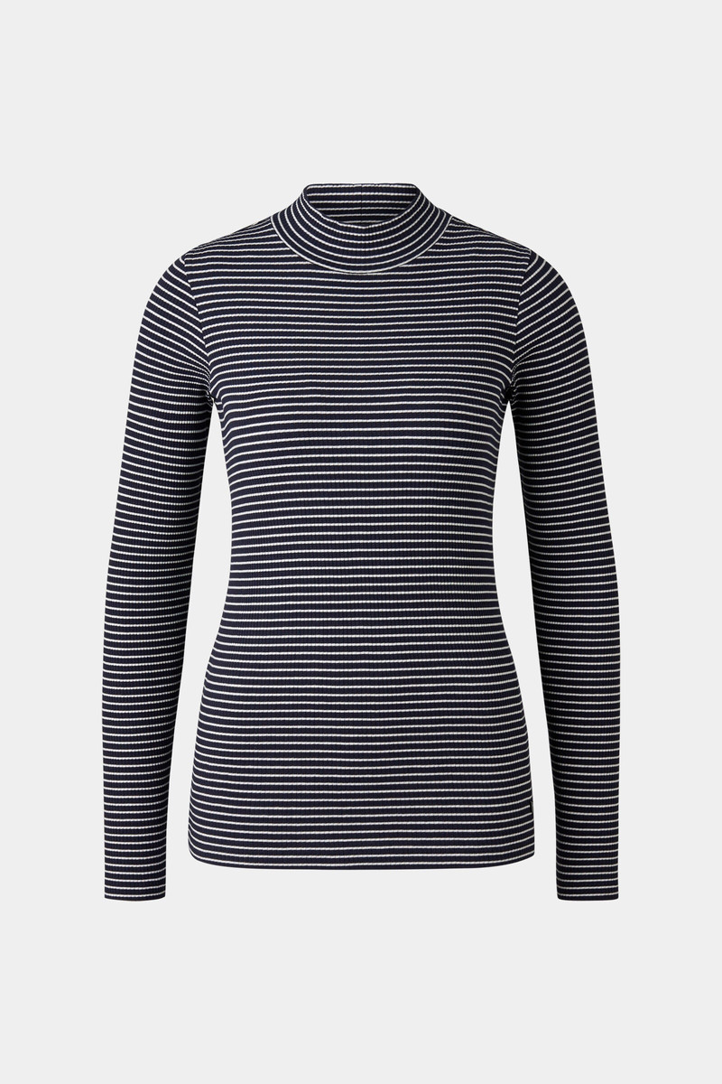 Reike turtleneck shirt in Navy blue/White 1