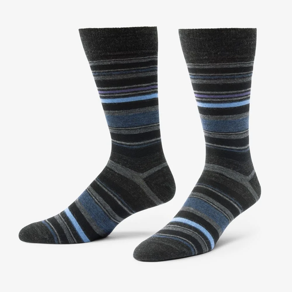 Multi Stripe Dress Socks - 1