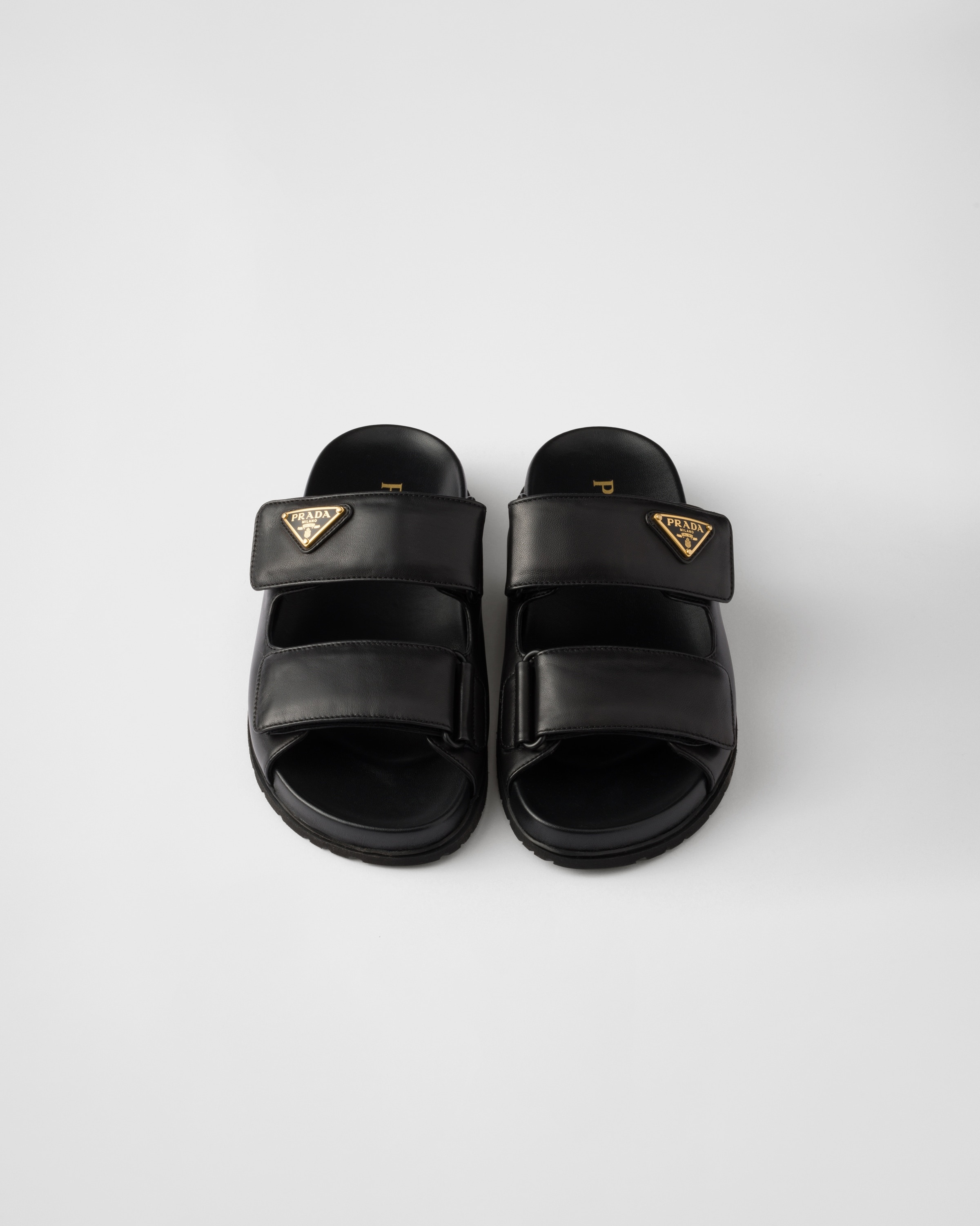 Nappa leather slides - 3