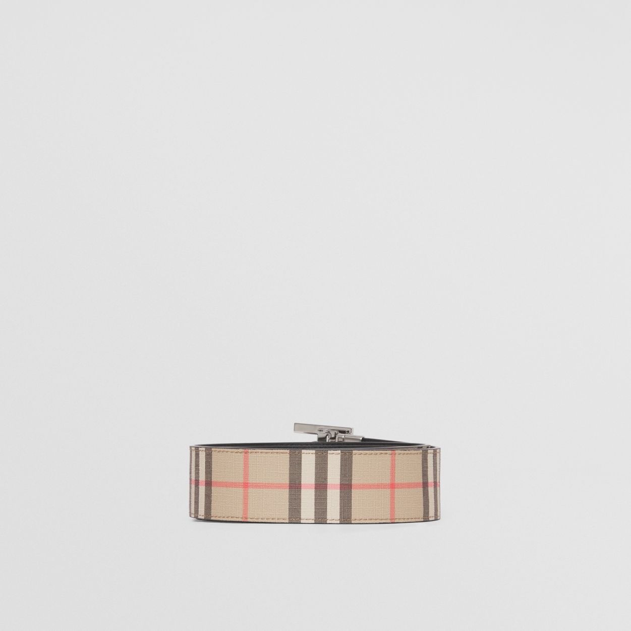 Burberry Burberry REVERSIBLE VINTAGE CHECK AND LEATHER TB Belt - Stylemyle