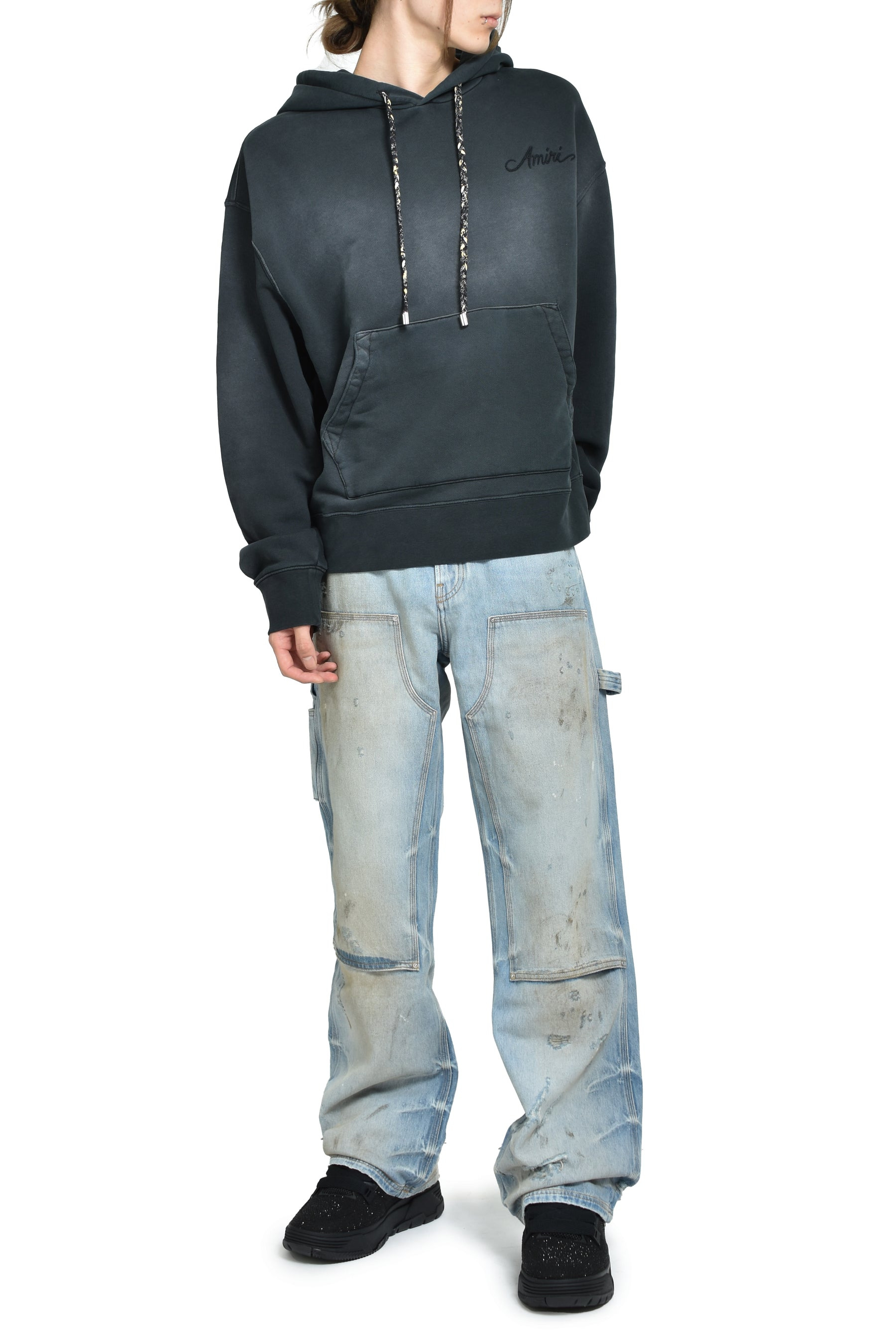 BLEACH BANDANA OS HOODIE / BLK - 4