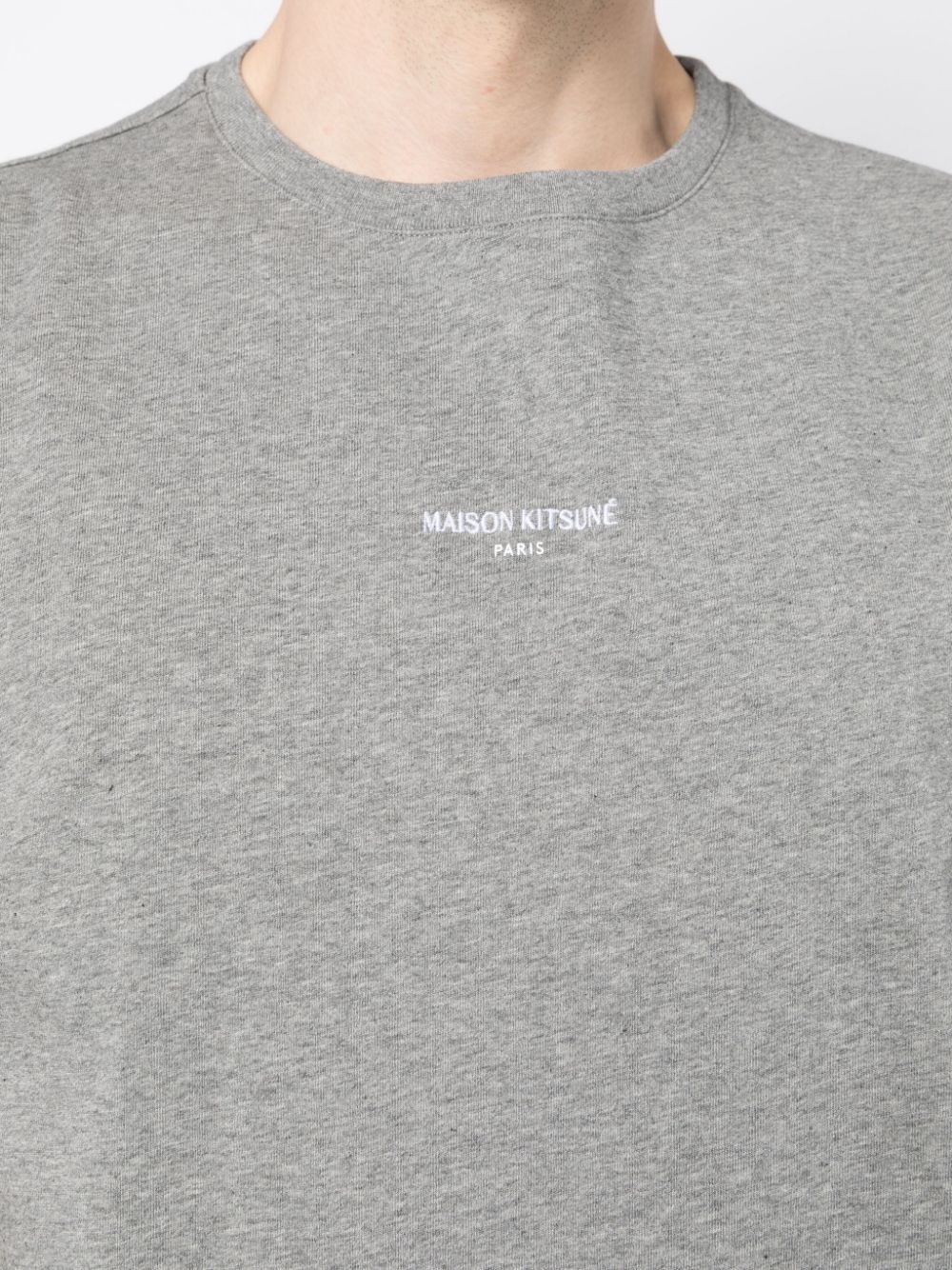 logo-embroidered cotton T-shirt - 5