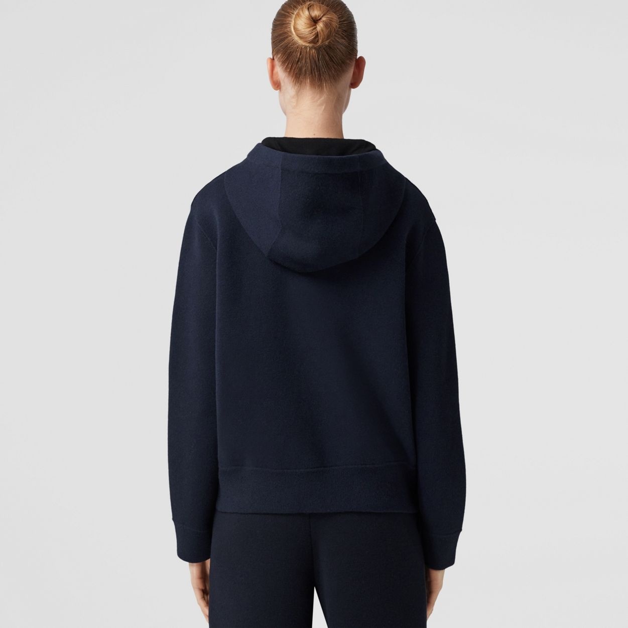 Embroidered Logo Cashmere Hooded Top - 4
