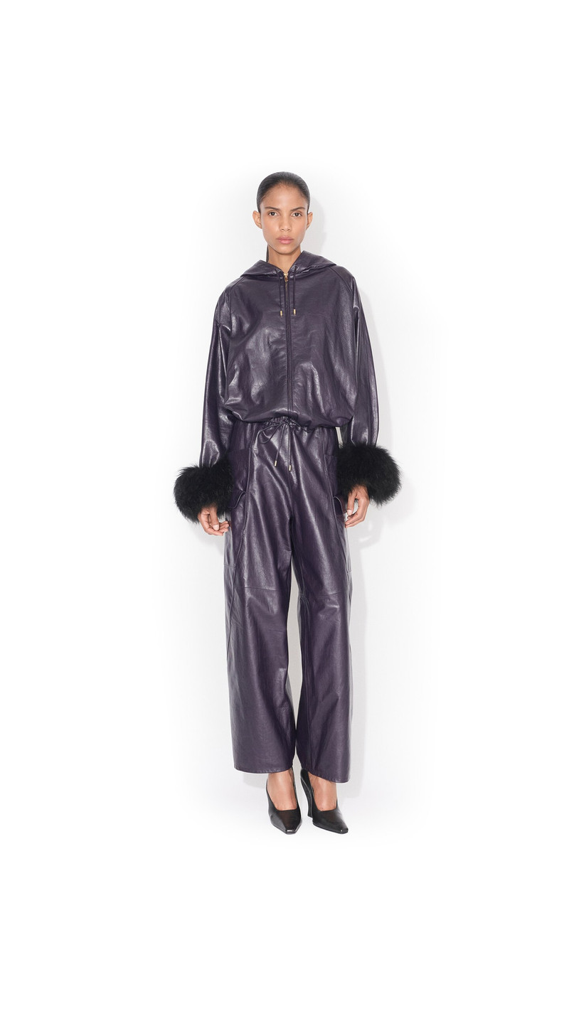 LEATHER HOODED WINDJACKET 2